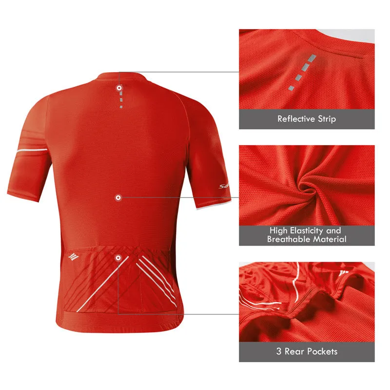 Santic Gelato Red Jersey & Iger Ⅱ Black Short Set