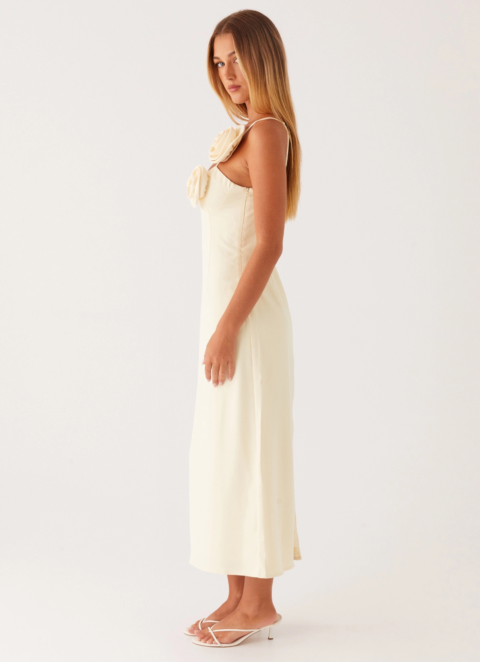 Sweetpea Midi Dress - Yellow Elegant formal piece