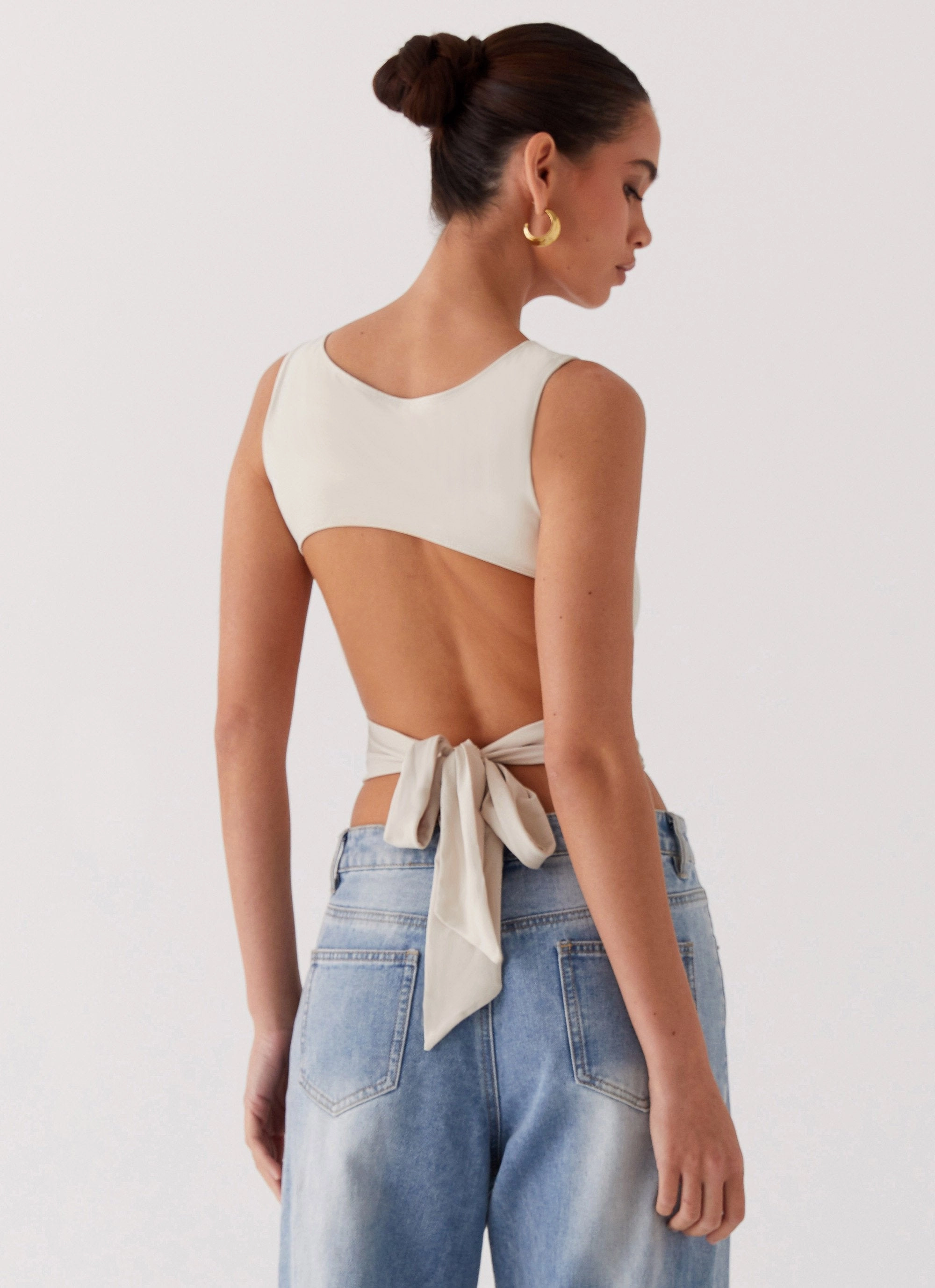 AntiOdor Cozy Wear Saskie Crop Top - Ivory