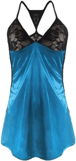 Satin Womens Lingerie Set Lace Nightie Chemise Sheer Sleepwear Slutty Lingerie Robes Naughty Nightwear Mesh Nightgown