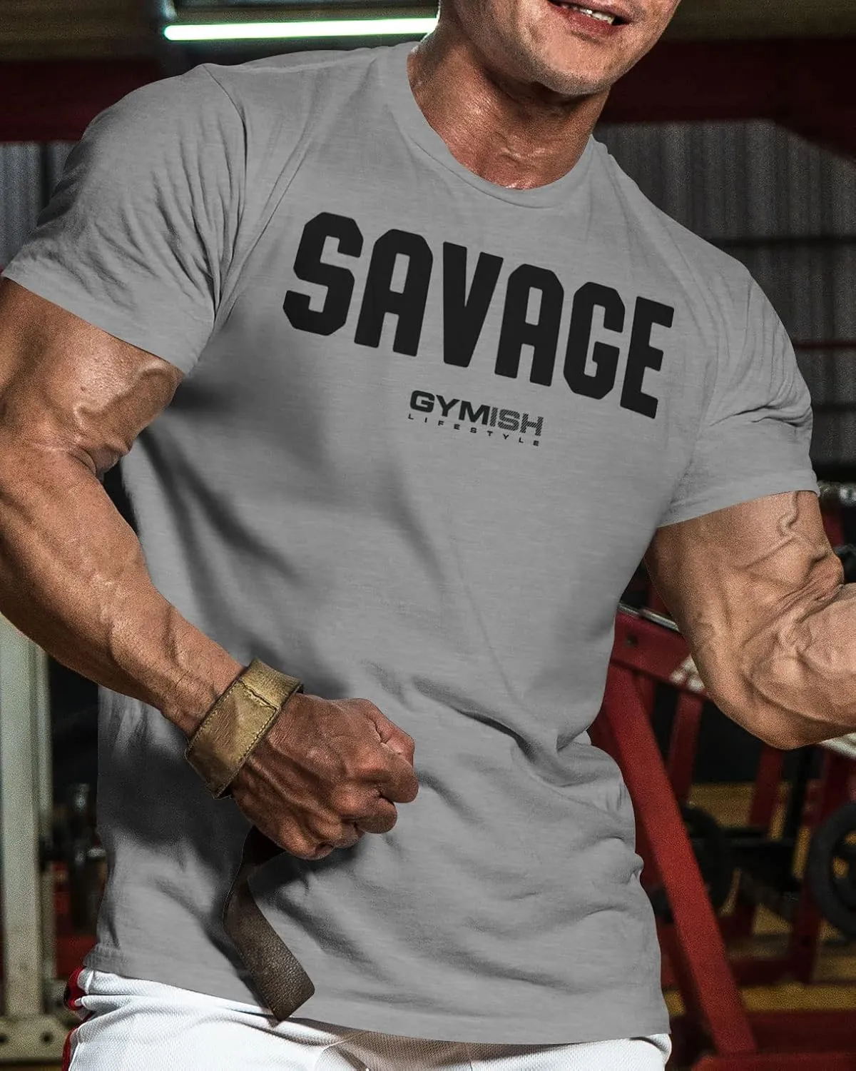 Savage Men's Workout Shirt for Men, Gym Funny Deadlift Lifting T-Shirt