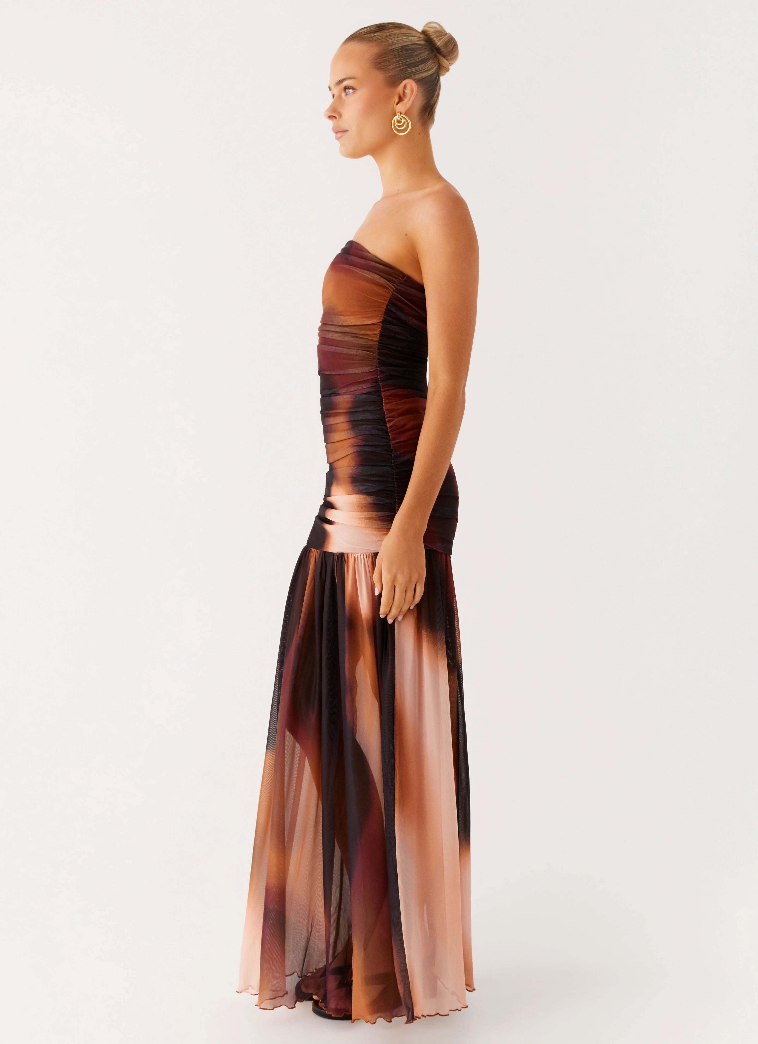 Breathable Material Work Look Savaya Maxi Dress - Black Gradient