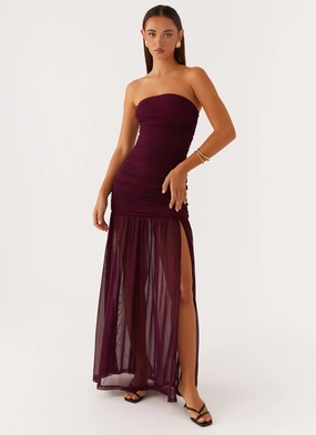 Savaya Maxi Dress - Mulberry Bold Structure Airy Feel