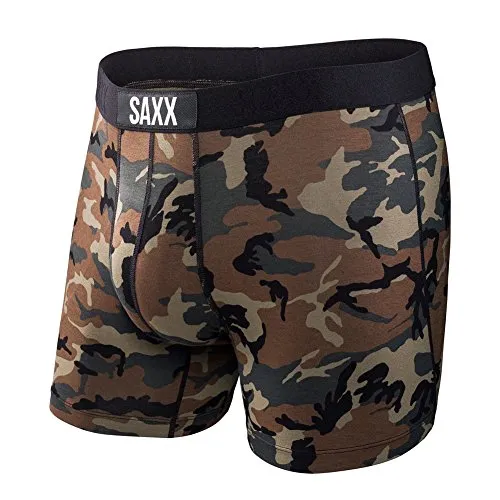 Saxx Mens Boxer Shorts Underwear XXL Brown Camouflage