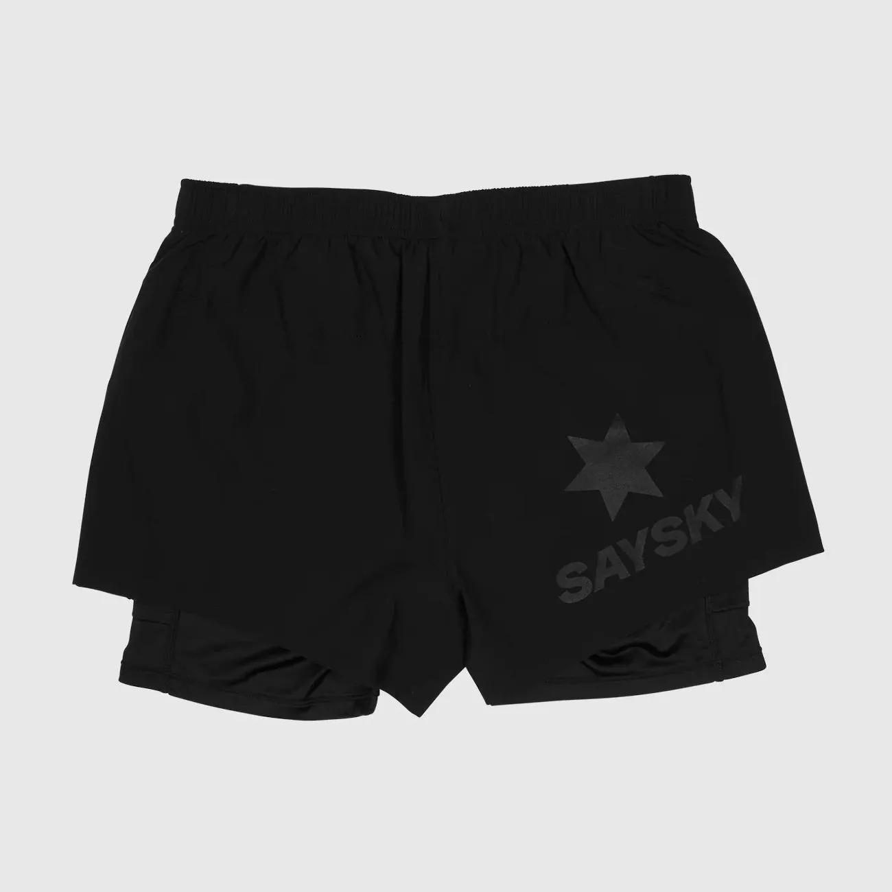 SAYSKY Women's Pace 2 In 1 3 Inch Shorts Black