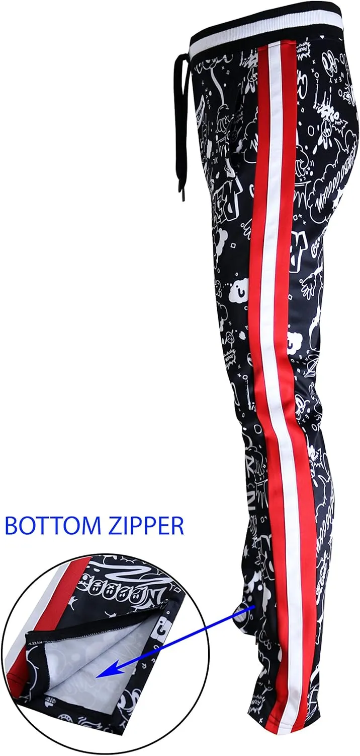 SCREENSHOT Mens Hip Hop Premium Slim Fit Track Pants