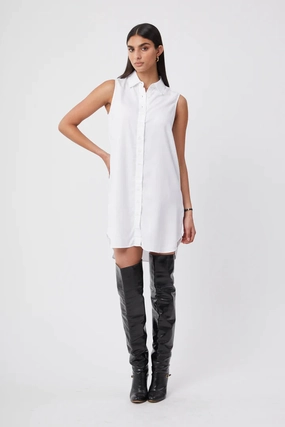 Semi Fit Practical work-to-play piece The Shirt Sleeveless Shirtdress