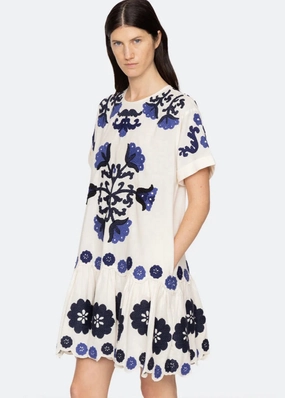 Spring Mood Layered-Look SEA NY Catrine Applique Dress