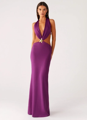 Sea Siren Maxi Dress - Violetta Dance-Party Sweetheart-Neck