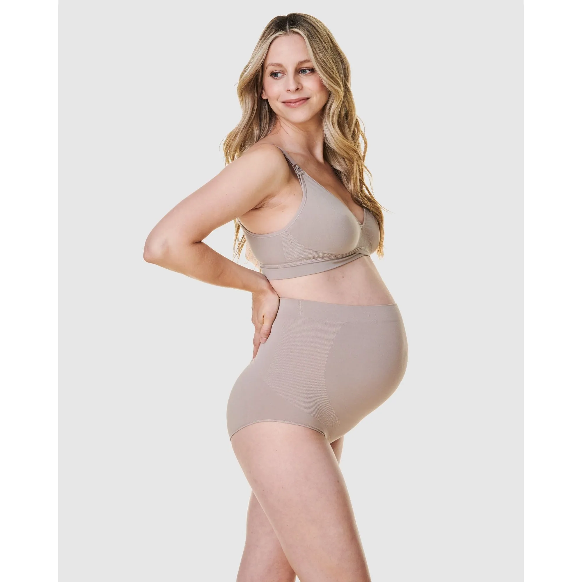Seamless High Waist Bump Support Maternity Brief