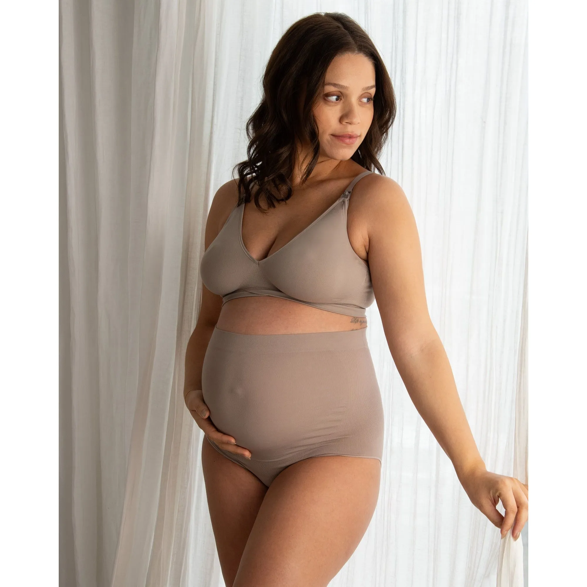 Seamless High Waist Bump Support Maternity Brief
