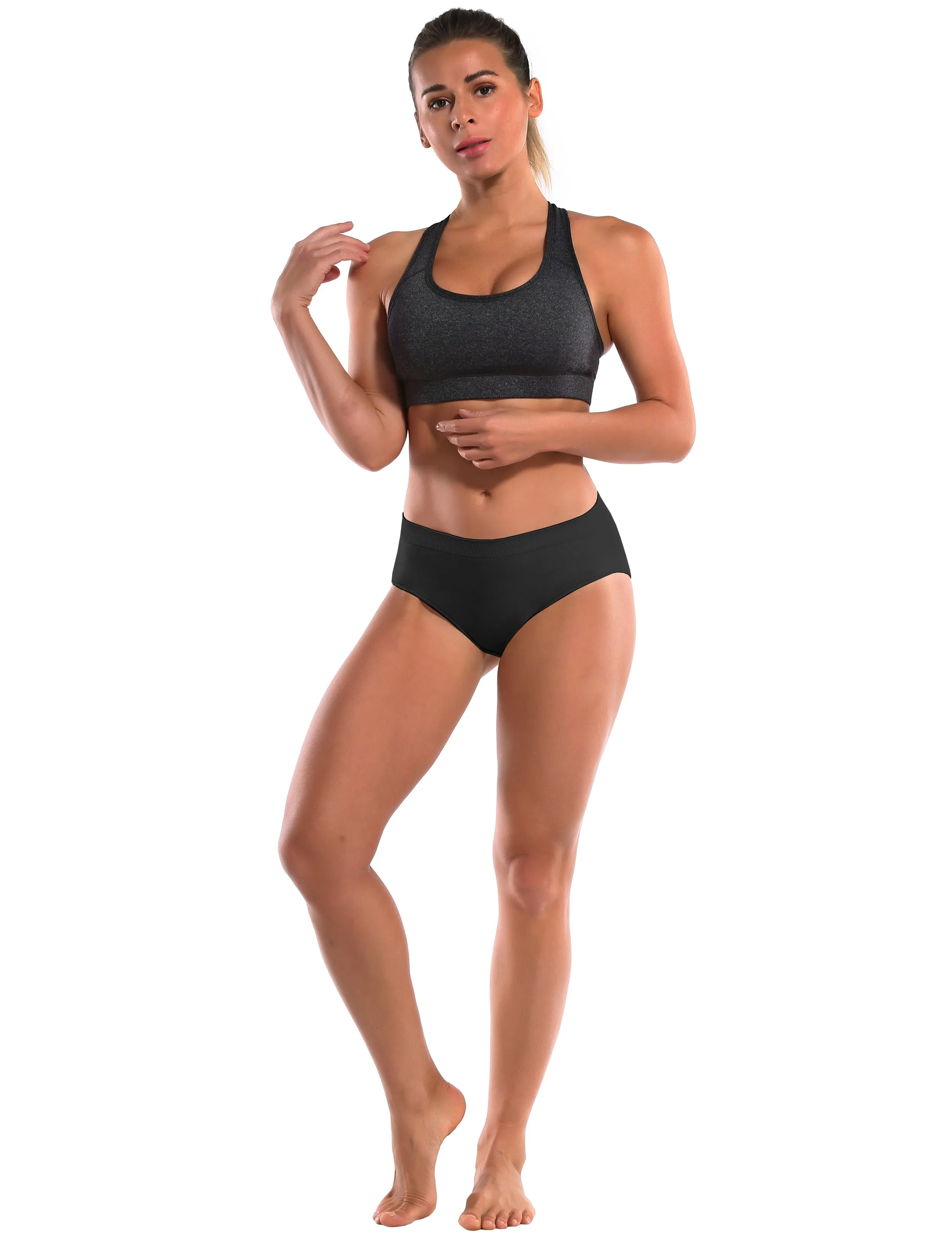 Seamless Sports Bikini Underwear black_Running