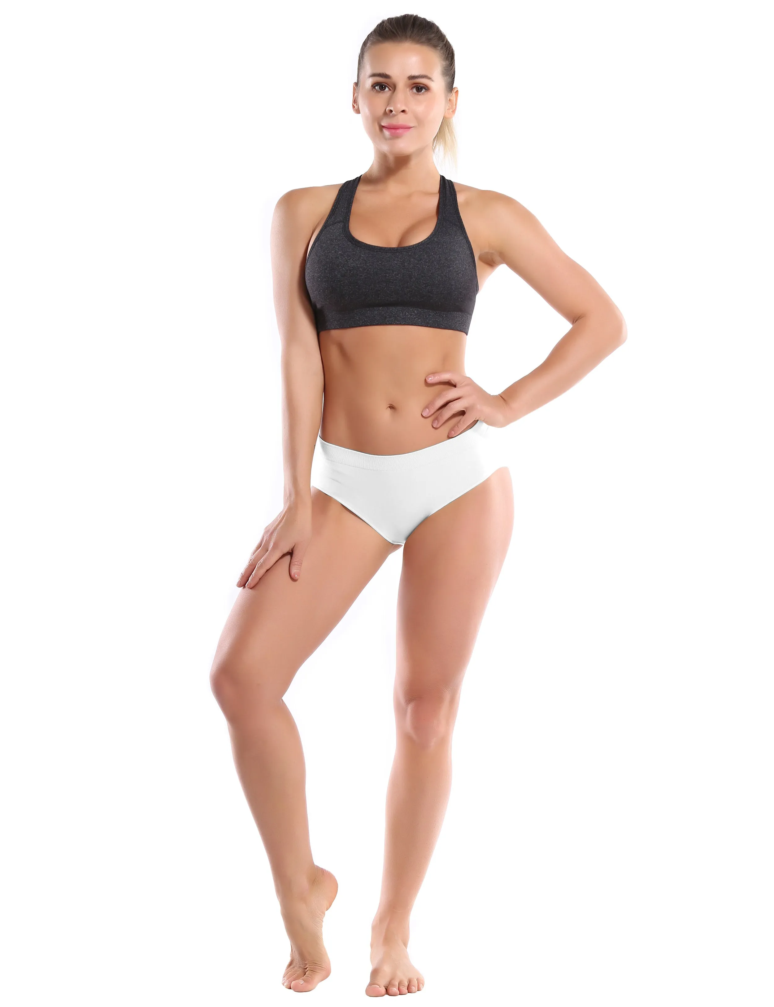 Seamless Sports Bikini Underwear white_Tall Size