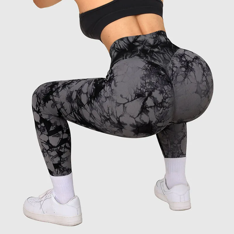 Seamless Tie Dye Leggings Women's Yoga Pants - GlamzLife
