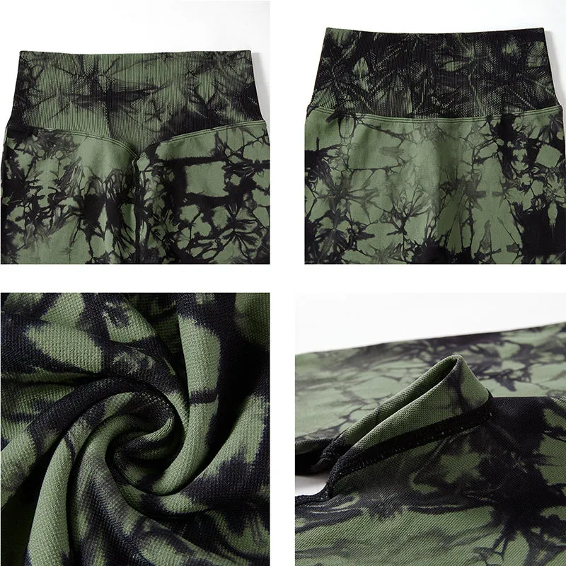 Seamless Tie Dye Leggings Women's Yoga Pants - GlamzLife