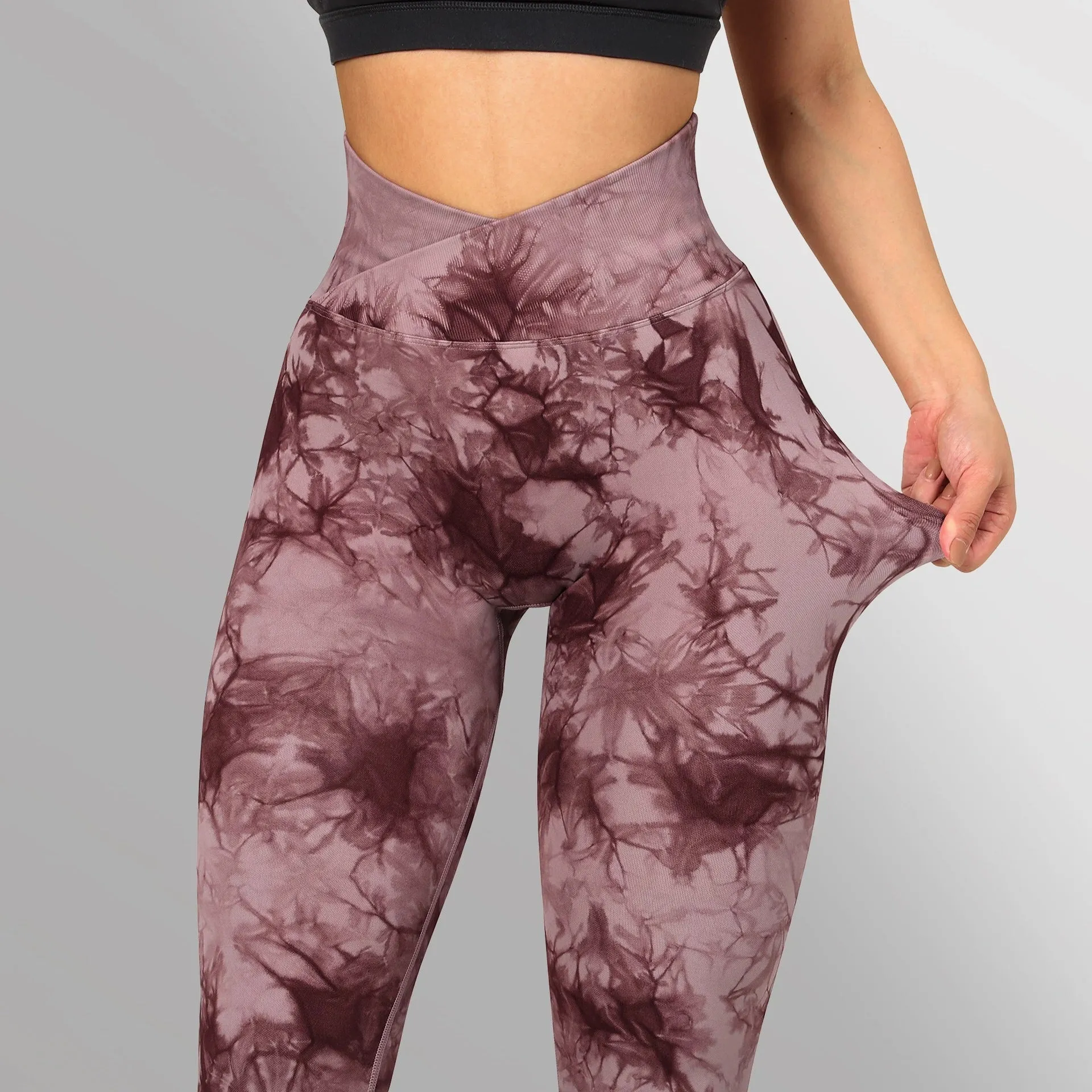 Seamless Tie Dye Leggings Women's Yoga Pants - GlamzLife