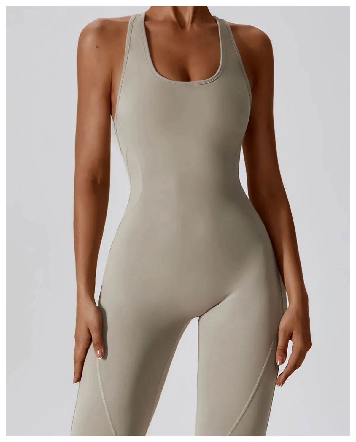 Seamless Yoga Jumpsuit - All-in-One Workout Outfit for Women