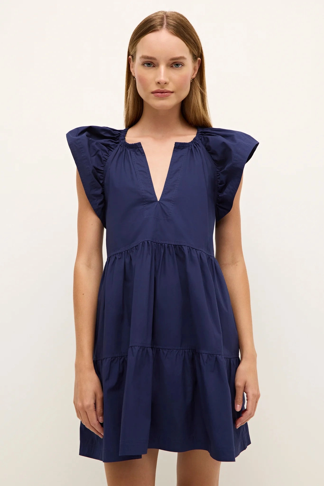 Marie Oliver Kara Dress Naval Perfectly Fitted Flower Soft