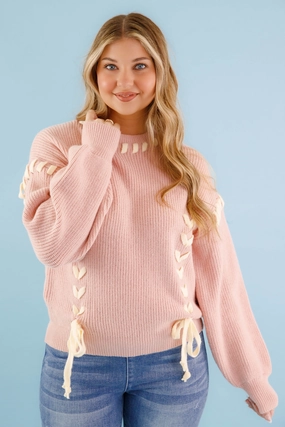 Moment In Time Sweater-Blush Shrinkage Prevention Treatment EthicallySourcedMaterial