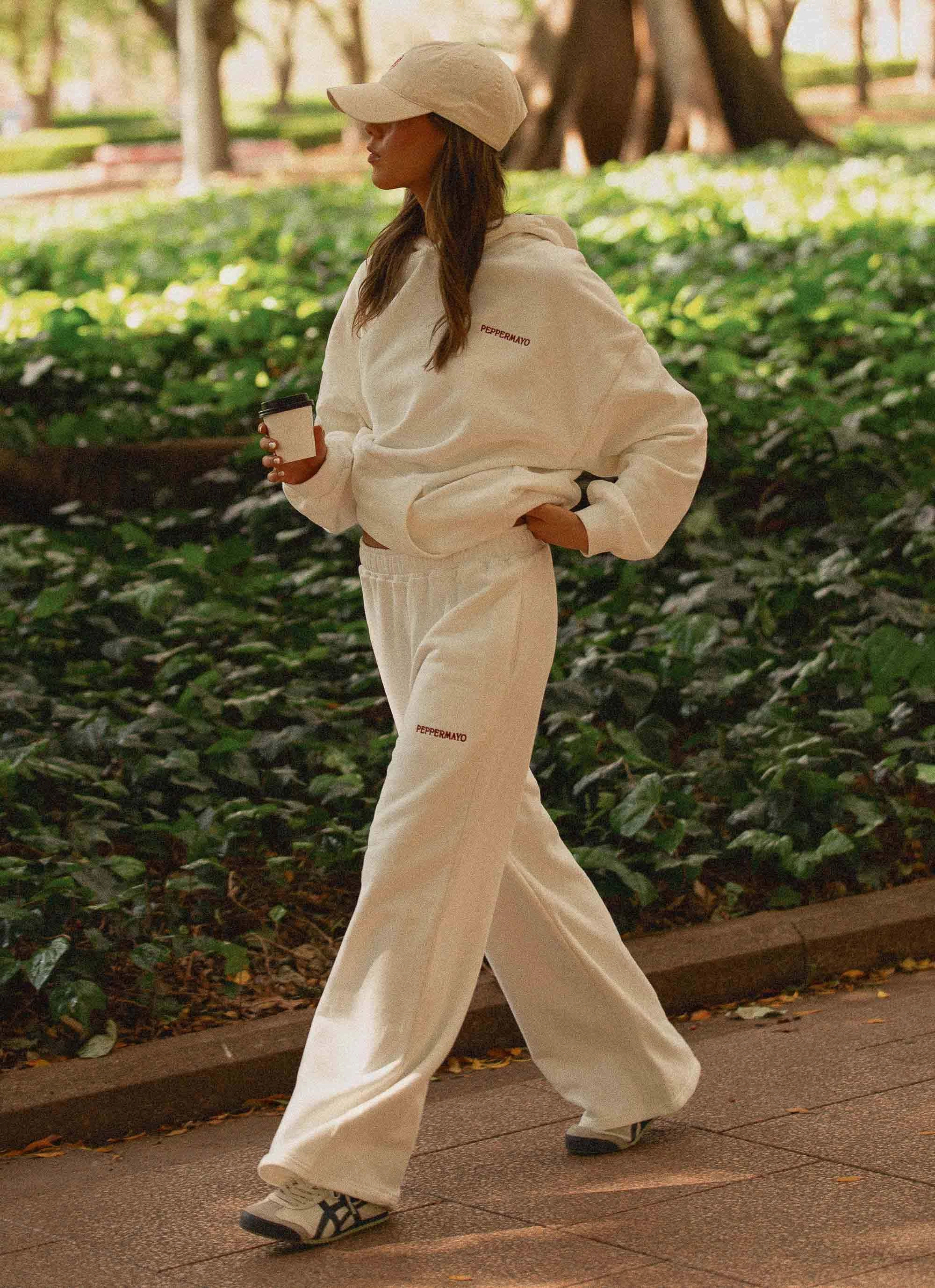 Signature Sweatpants - Ivory Anti Pilling Finish Office Friendly