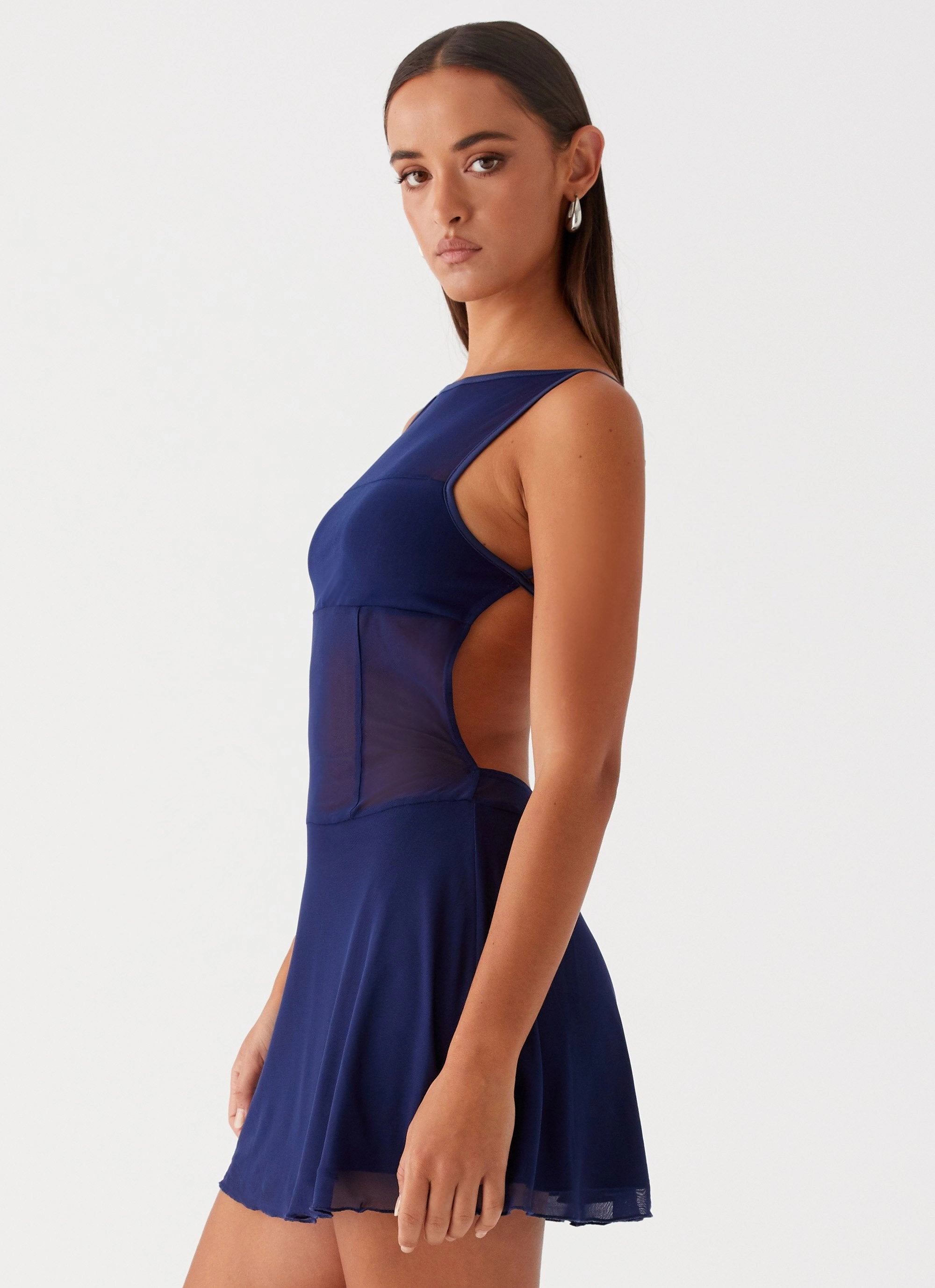 Art Spirit Warm Season Roxanne Mini Dress - Navy