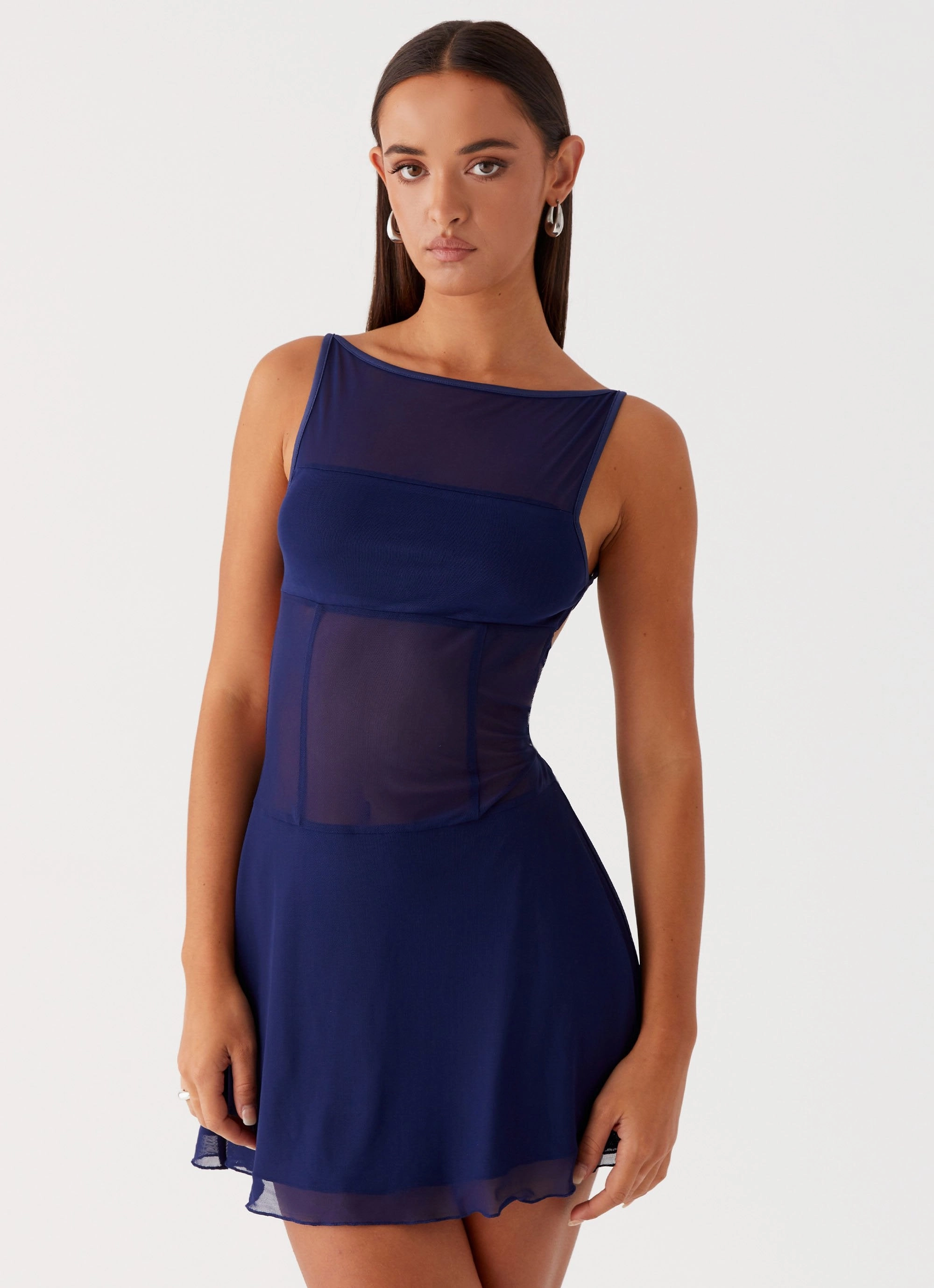 Fitted Base Roxanne Mini Dress - Navy