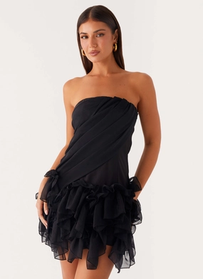 Comfortable and Soft Arabian Nights Mini Dress - Black