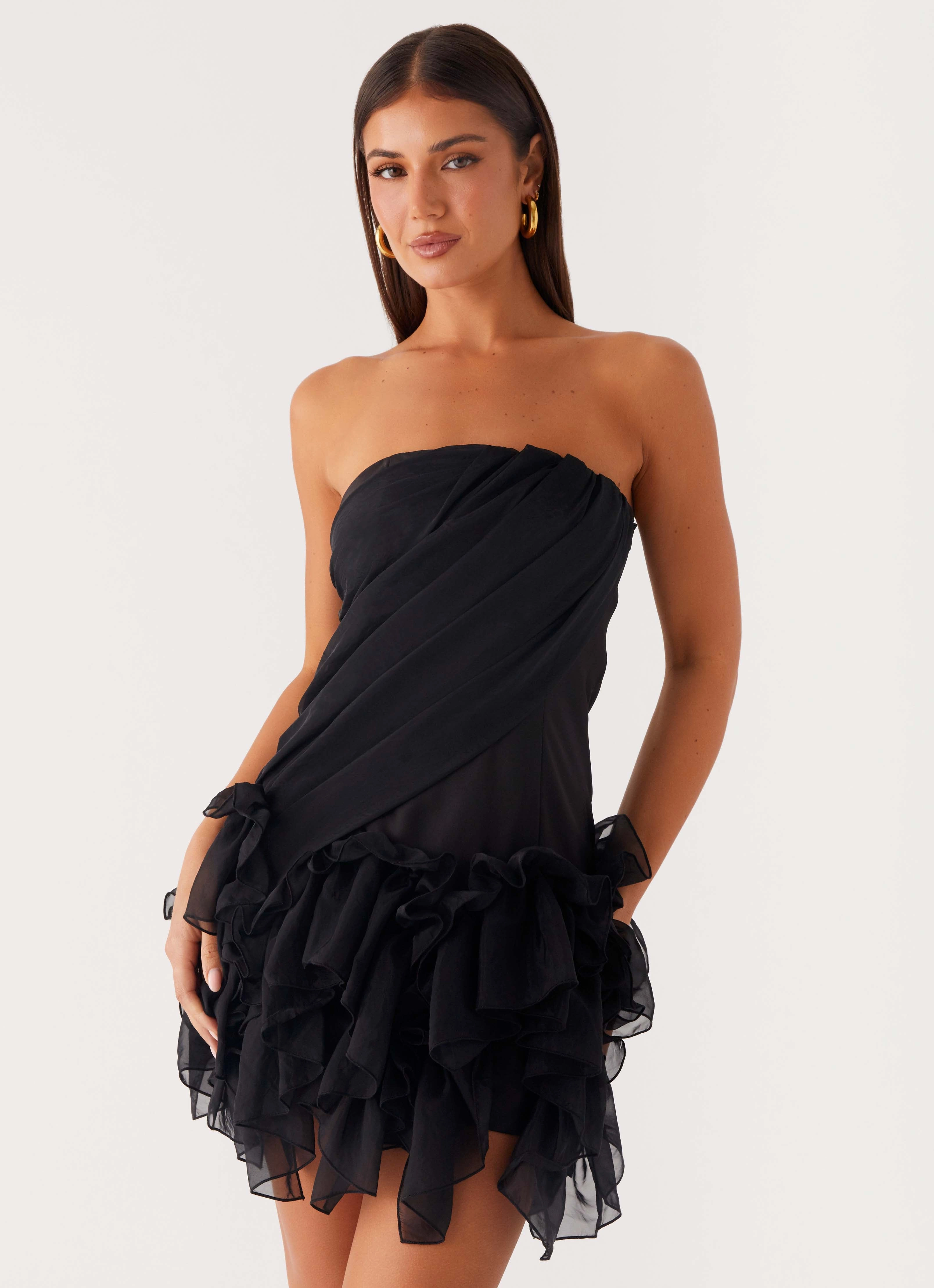 Comfortable and Soft Arabian Nights Mini Dress - Black
