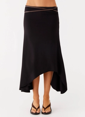 Seattle Midi Skirt - Black Comfortable Look