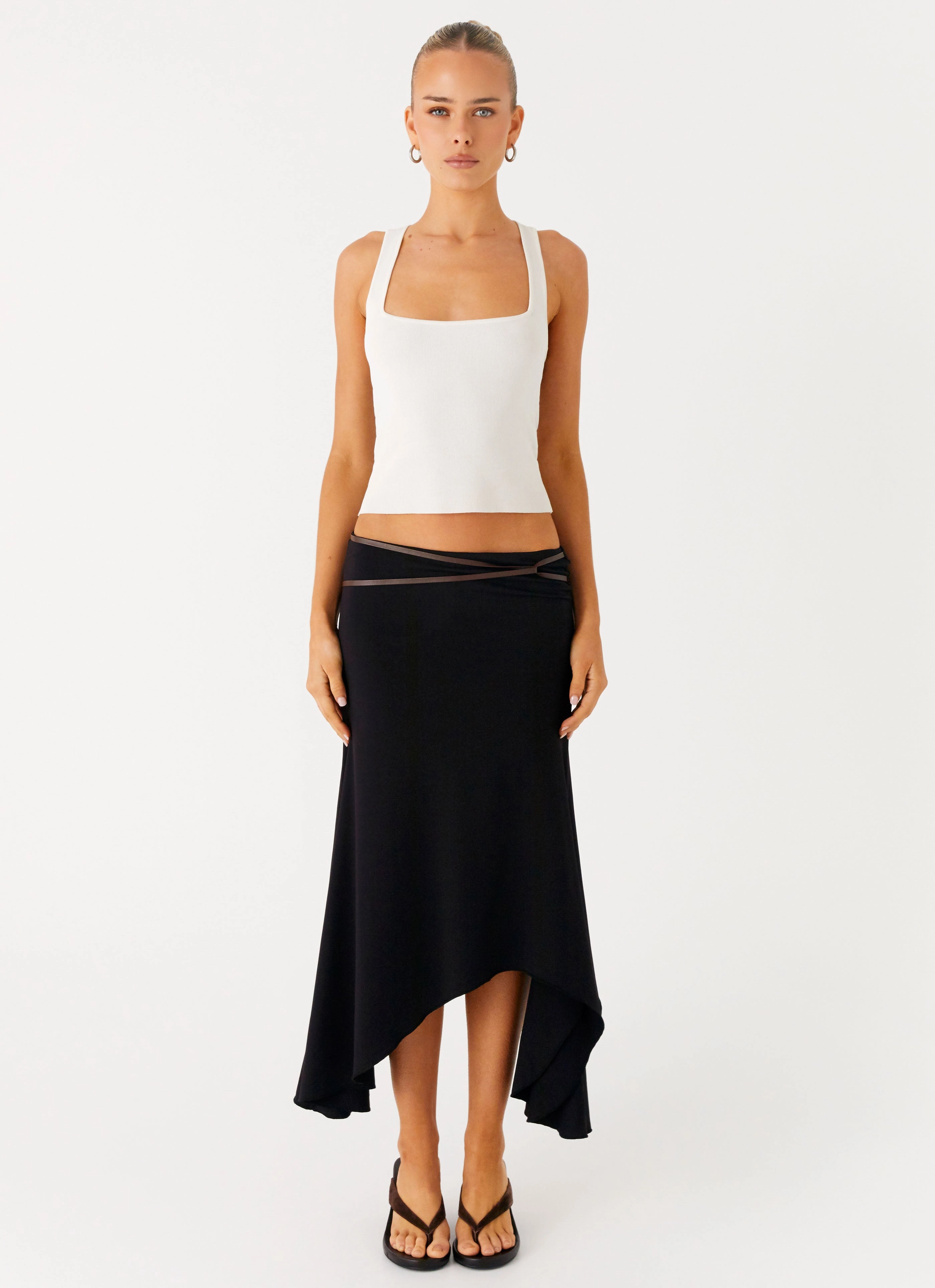 Seattle Midi Skirt - Black Comfortable Look Wear