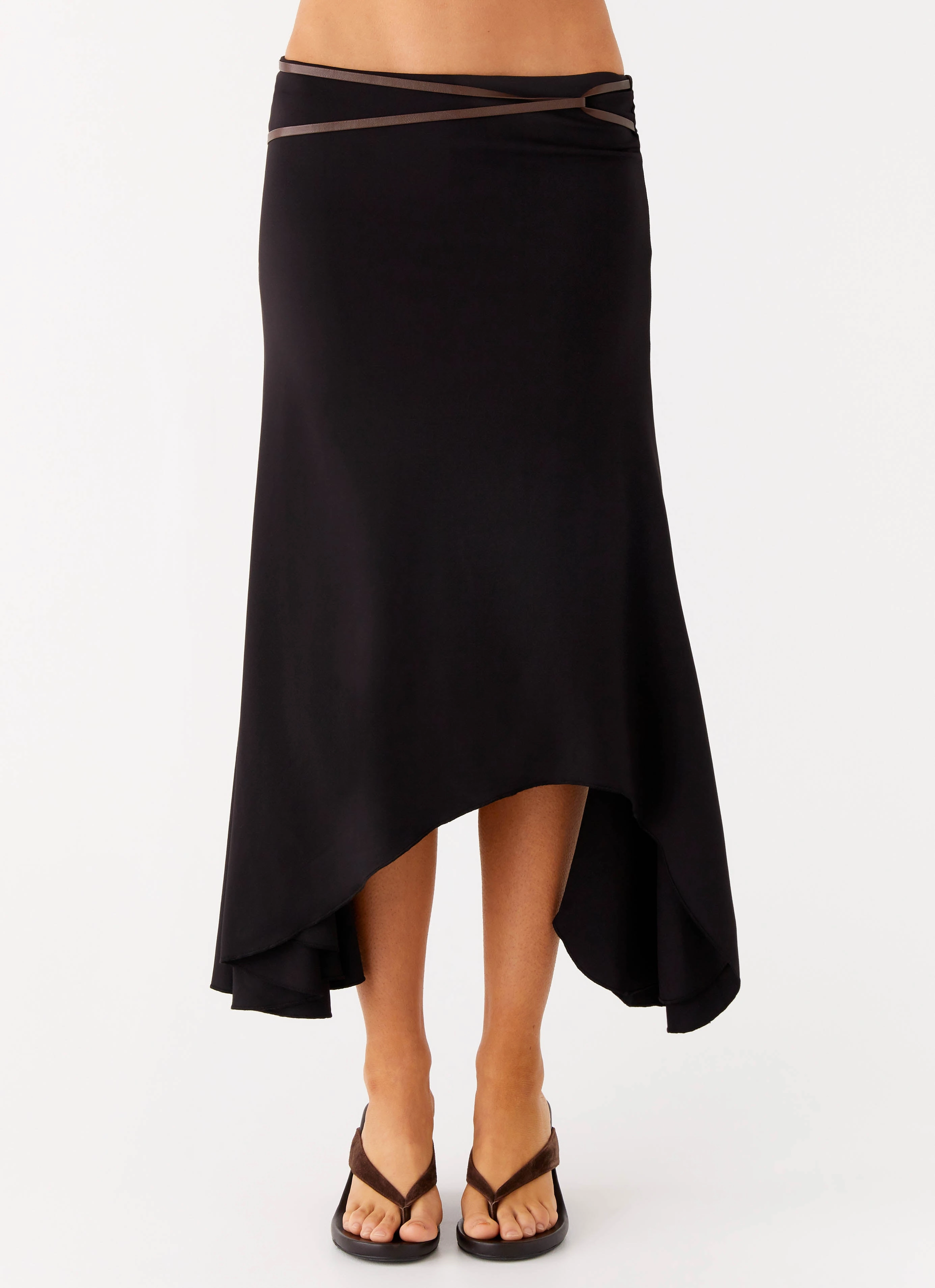 Seattle Midi Skirt - Black Comfortable Look