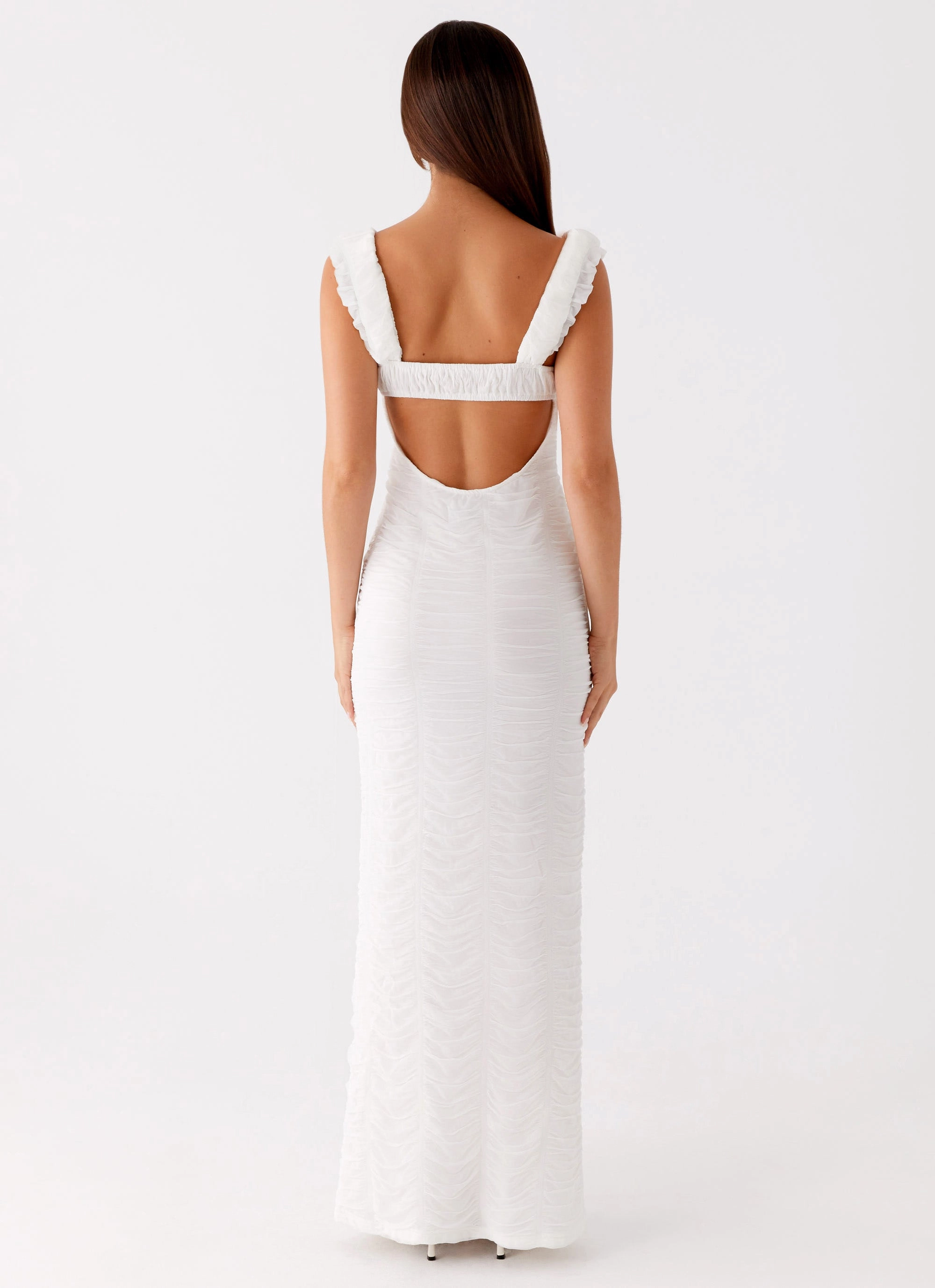 Senses Midi Dress - White Easy Look