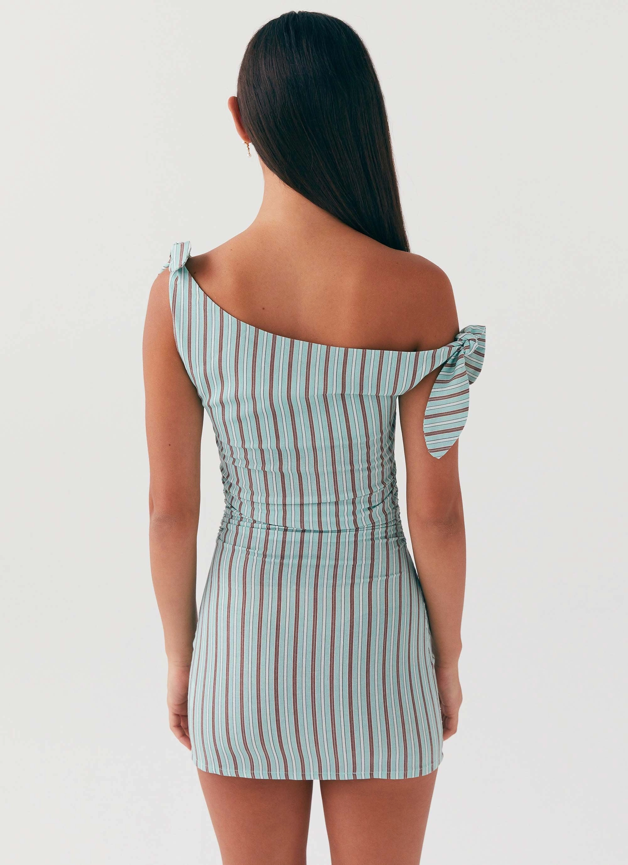 Easy Tones Amazonia Linen Mini Dress - Coastal Stripe