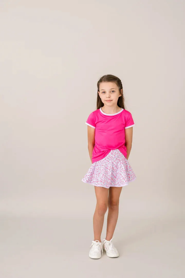 Set Athletics: Quinn Skort - Flower Power Floral, Petal Purple