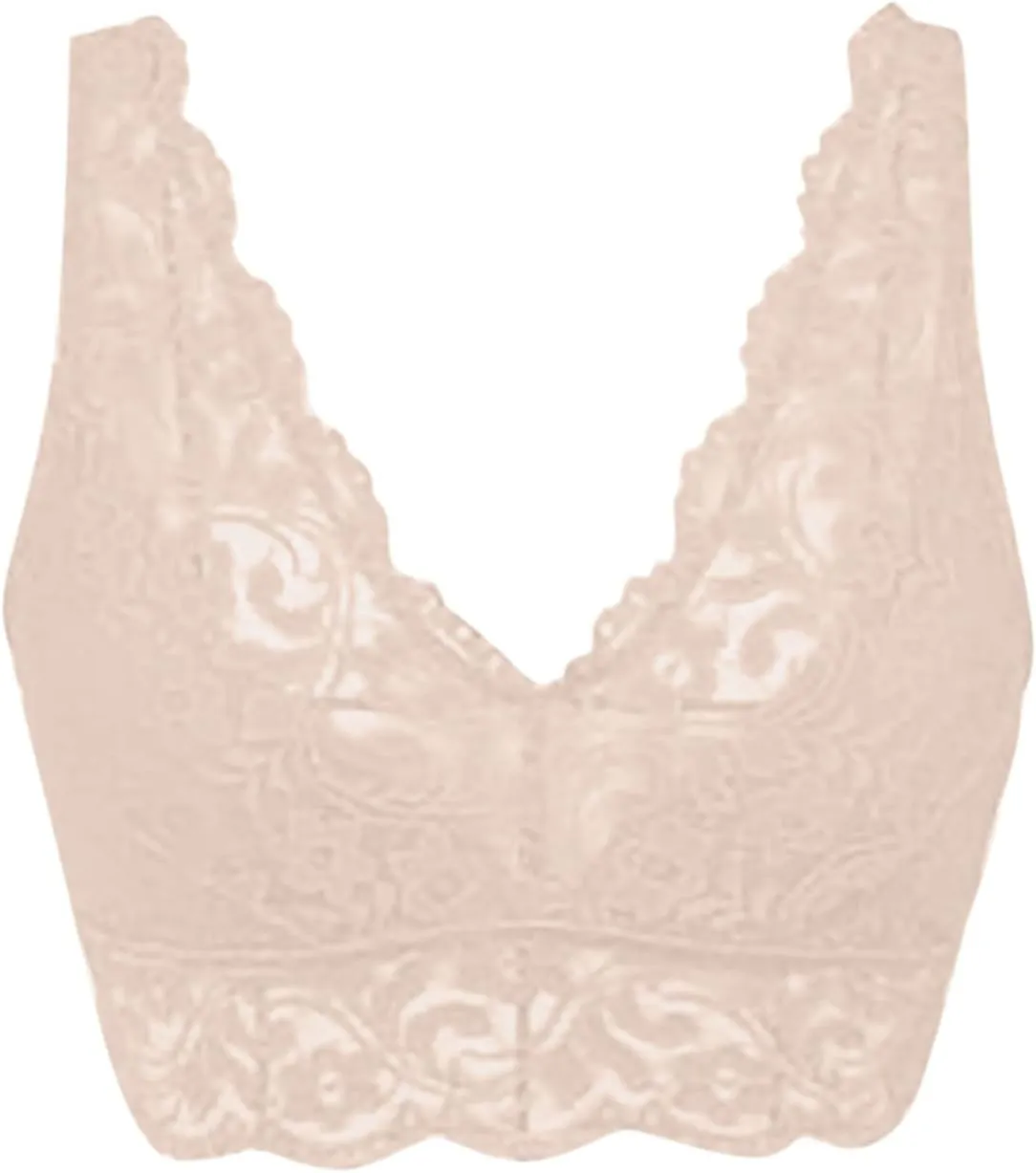Sexy Bras for Women Lace No Underwire V Neck Push Up Seamless Comfort Bras Full Coverage Adjustable Plus Size Bralettes