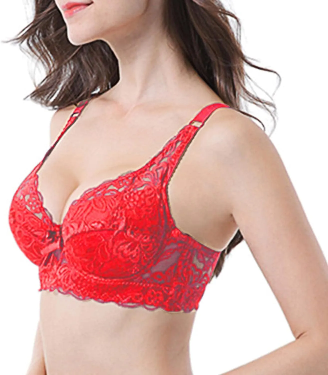 Sexy Bras for Women Push Up Full Coverage Bras High Support Seamless No Underwire Gathering Breathable Casual Bralettes