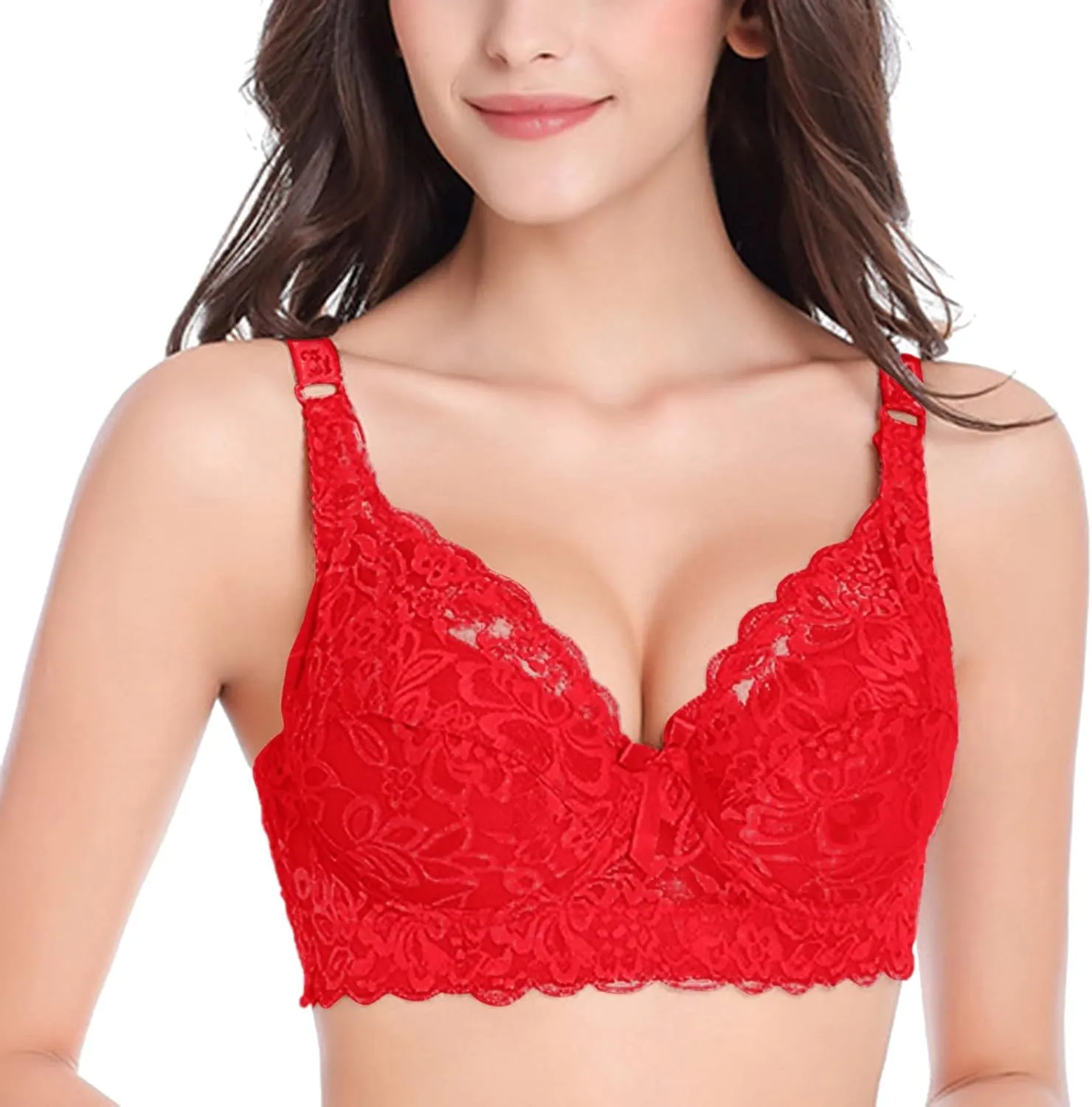 Sexy Bras for Women Push Up High Support Breathable Bras Full Coverage Seamless Plus Size Adjustable Casual Bralettes