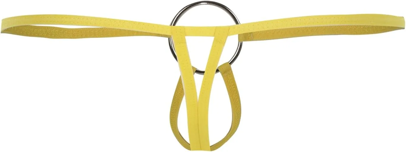 Sexy Thongs for Men T-Back Open Front Jockstrap Stretch Chain Link Thong Low Waist Hollow Out Comfortable Underpants