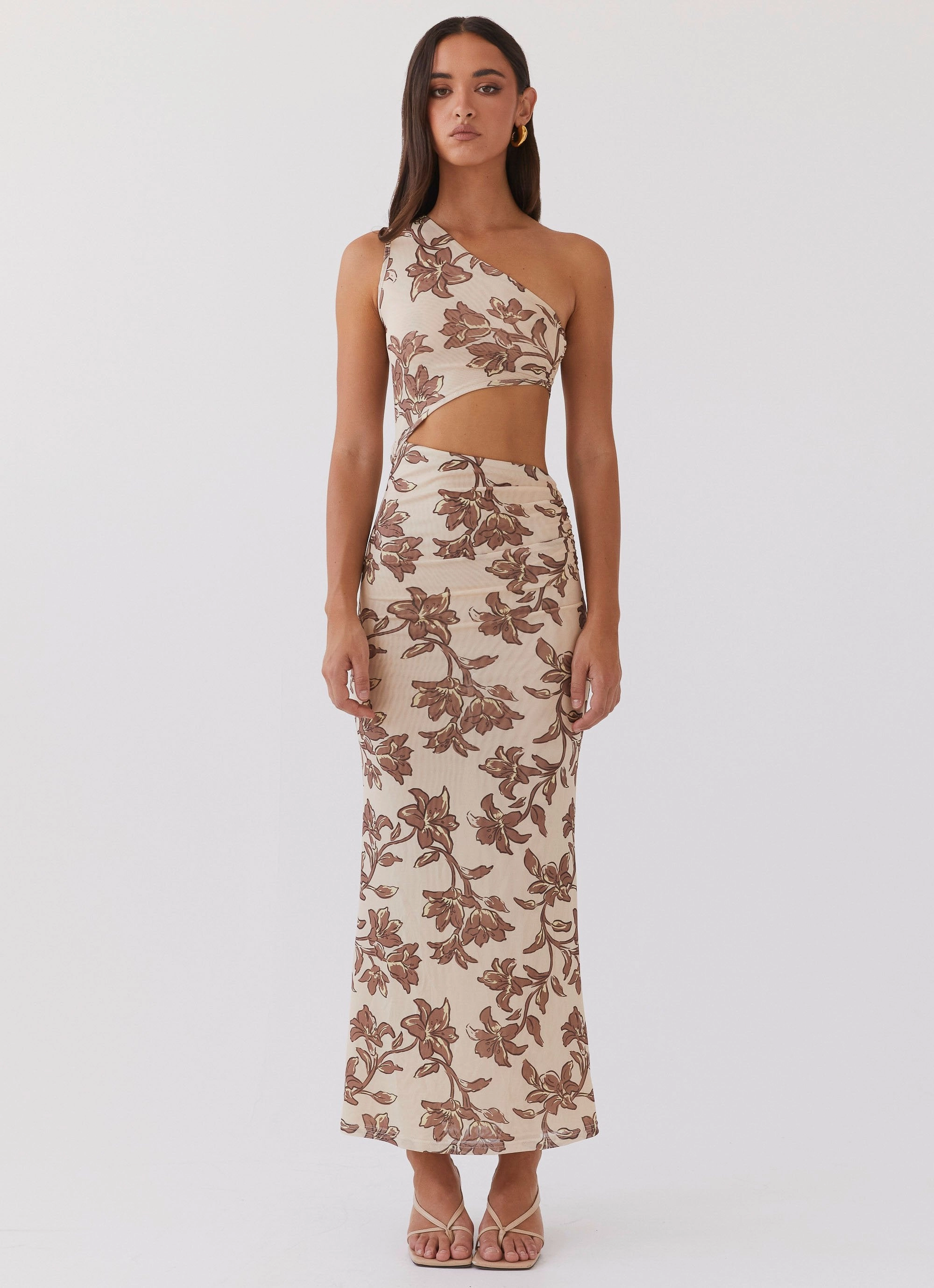 Shadows In The Sun Mesh Maxi Dress - Hazel Bloom Modest Cut Indoor Event