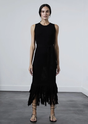 Urban Fit Shania Knit Midi Dress - Black