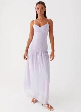 Shania Maxi Dress - Lavender French Vibe Hip-Flattering