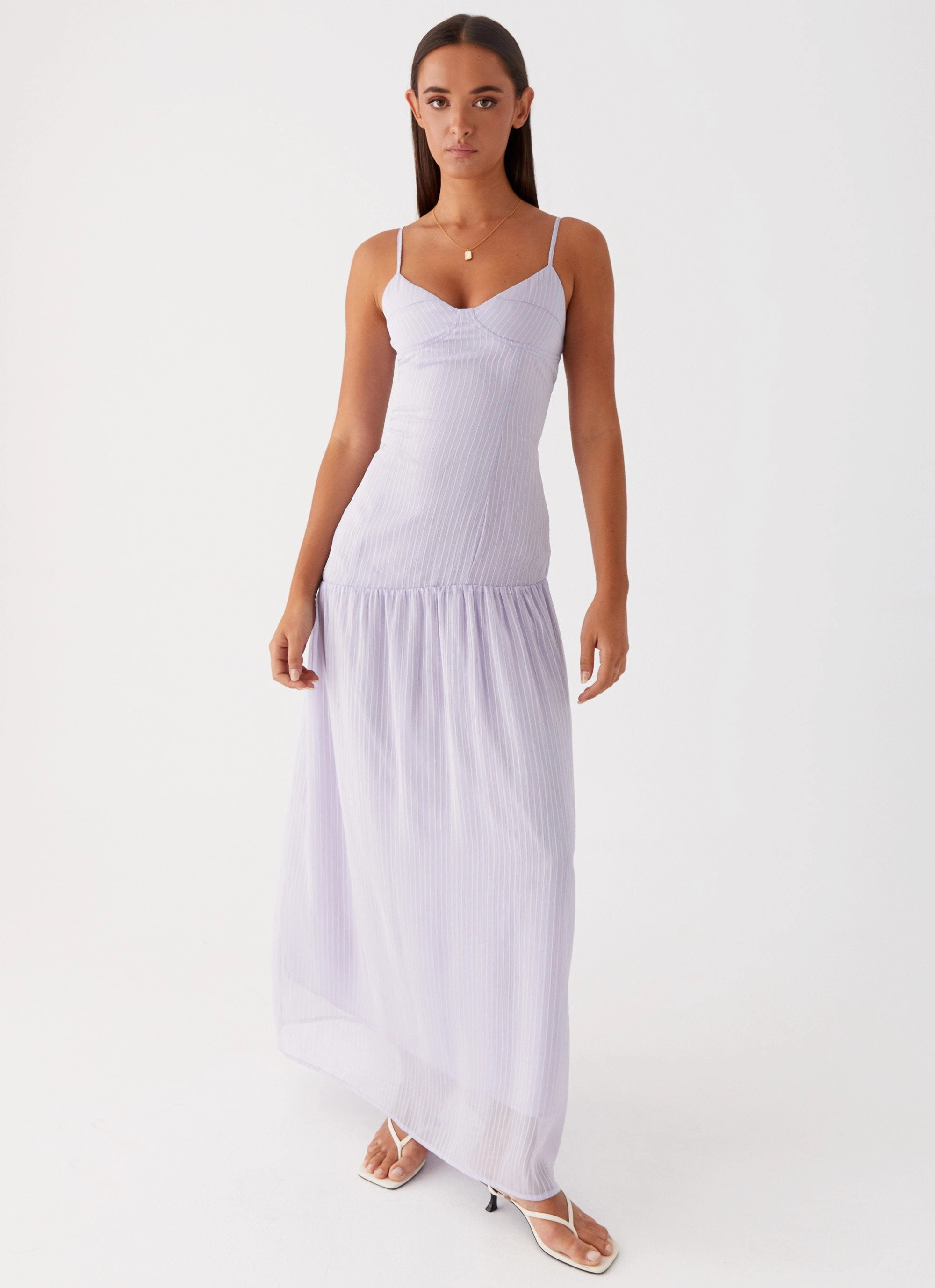 Shania Maxi Dress - Lavender French Vibe Hip-Flattering