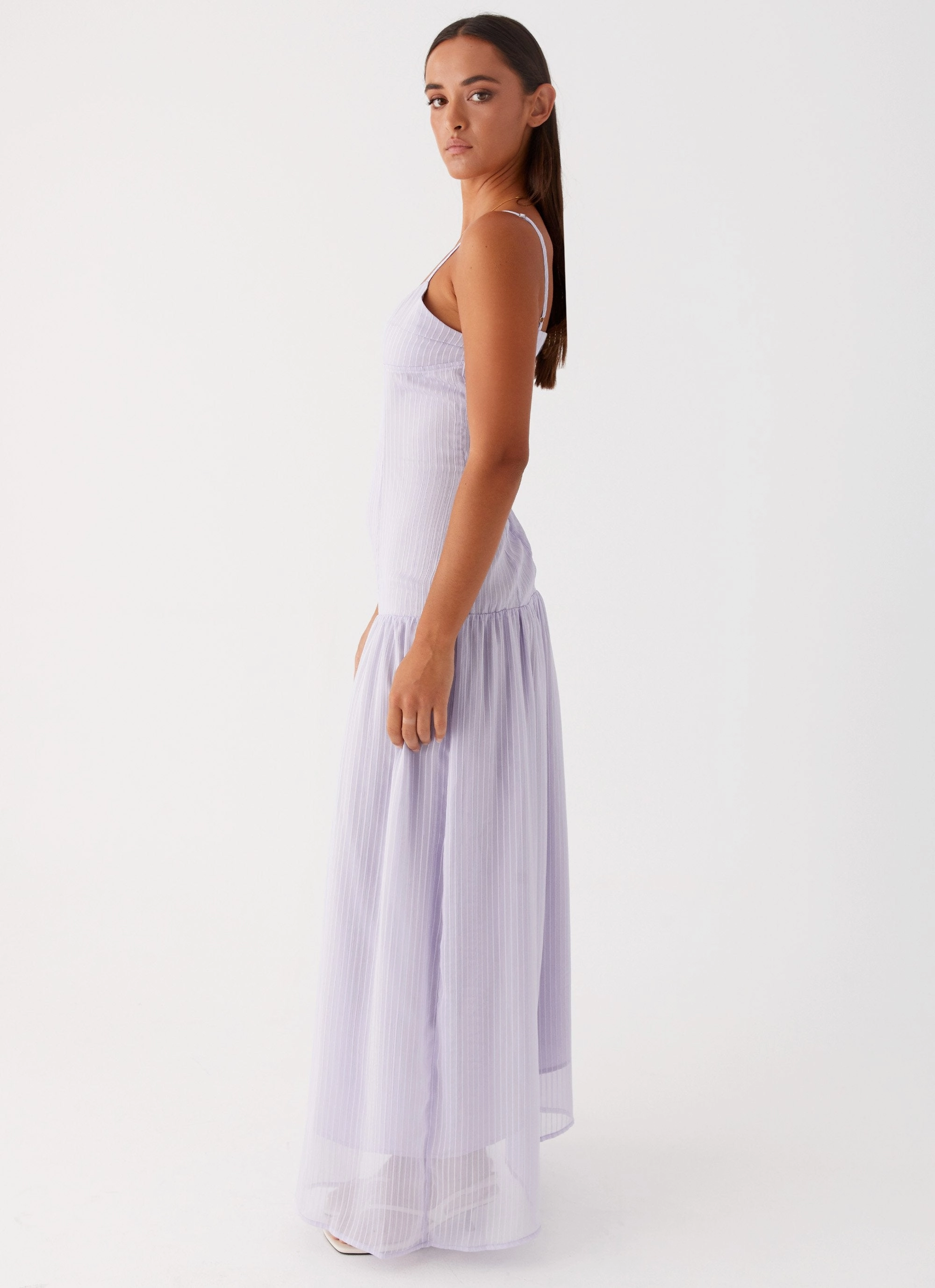 Shania Maxi Dress - Lavender Vintage feel All-Season Comfort