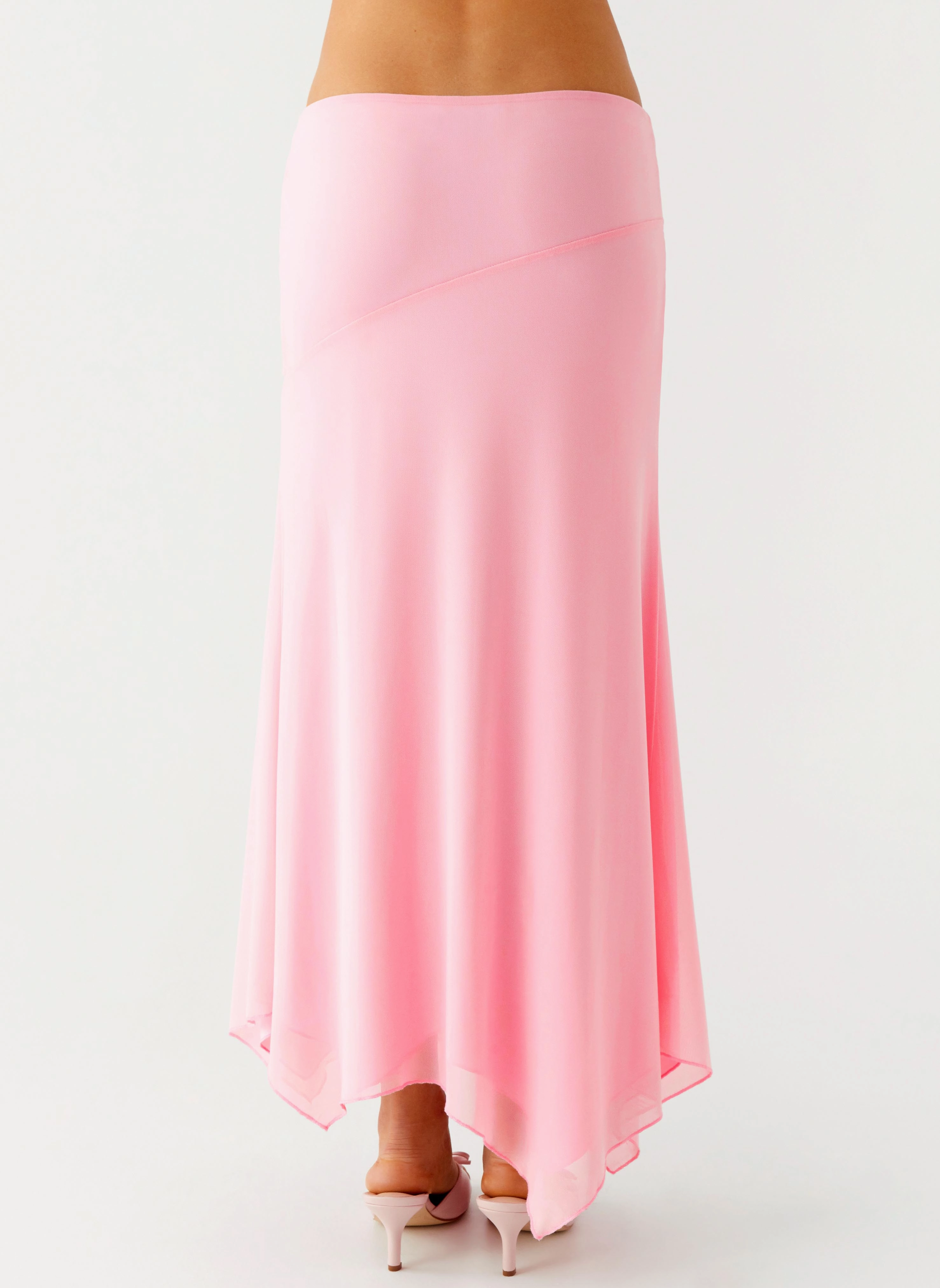Travel Ready snag resistant Kerrie Hanky Midi Skirt - Baby Pink