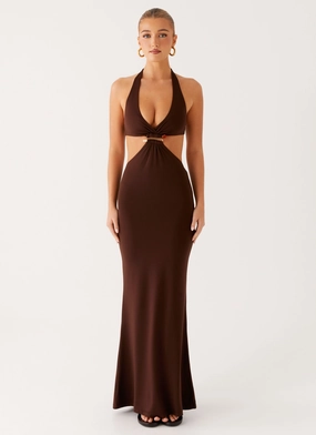 Shawnie Maxi Dress - Chocolate Neutral Feel