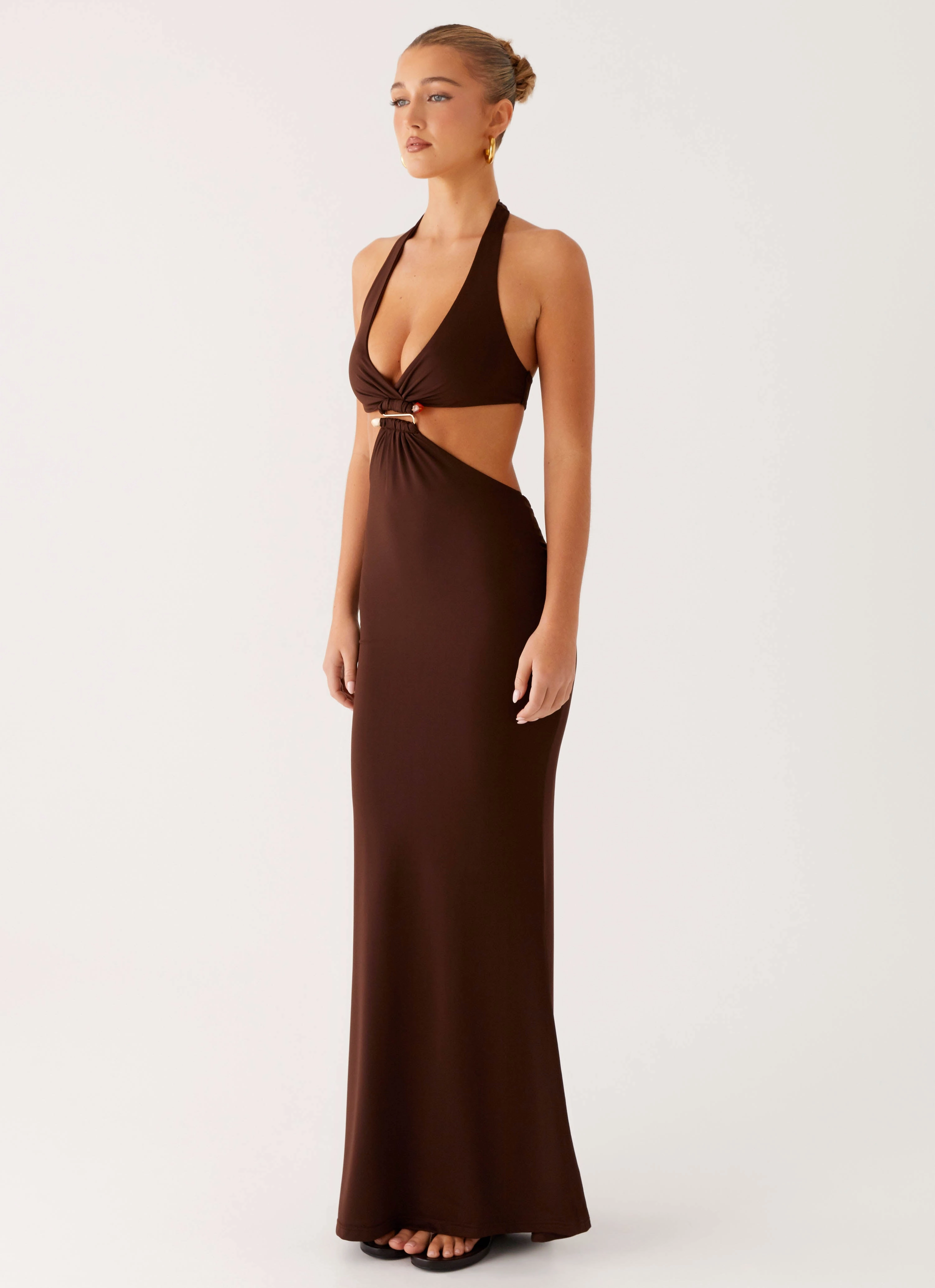 SeamlessConstruction Refined Simplicity Shawnie Maxi Dress - Chocolate
