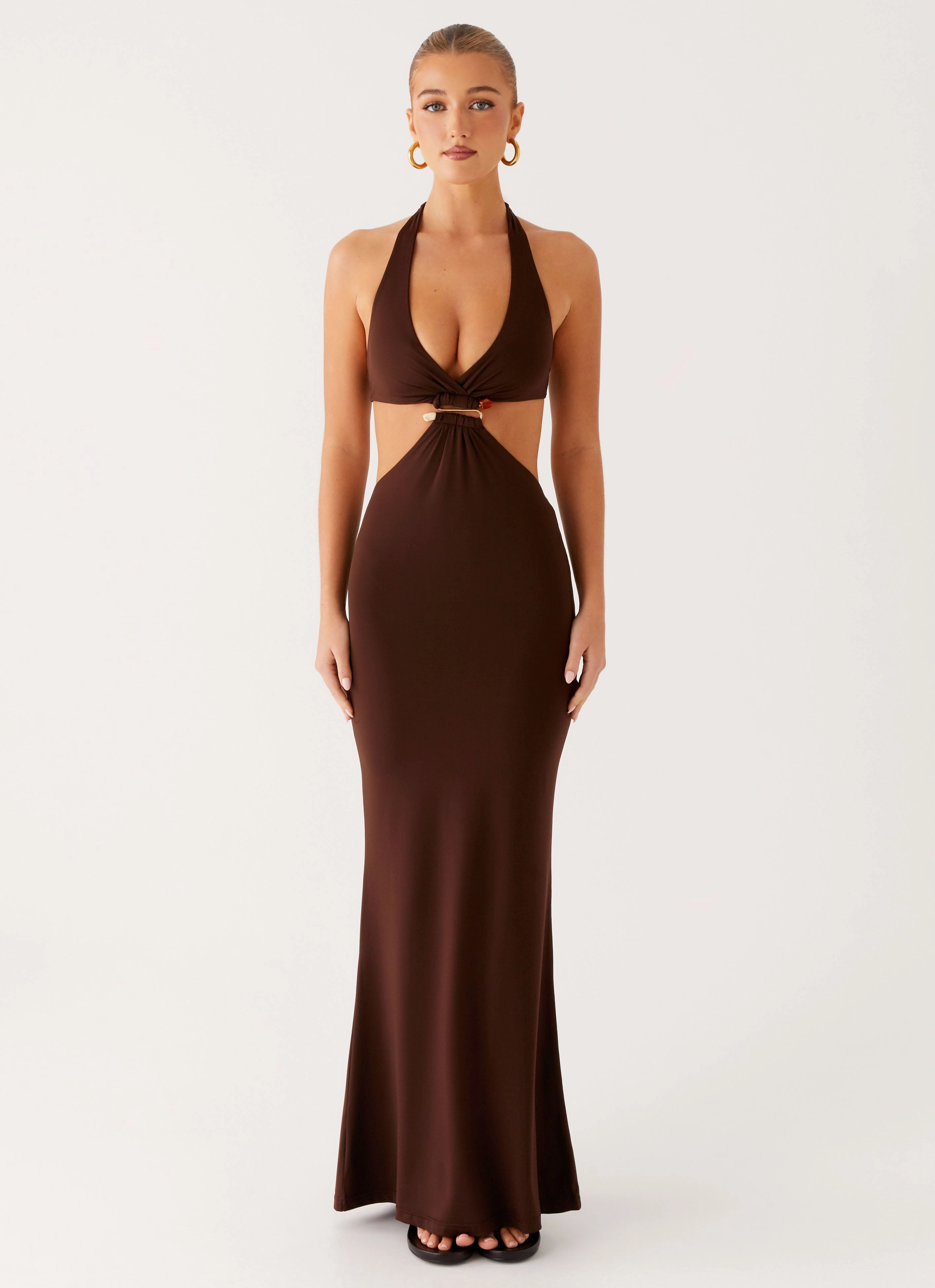 Shawnie Maxi Dress - Chocolate Neutral Feel