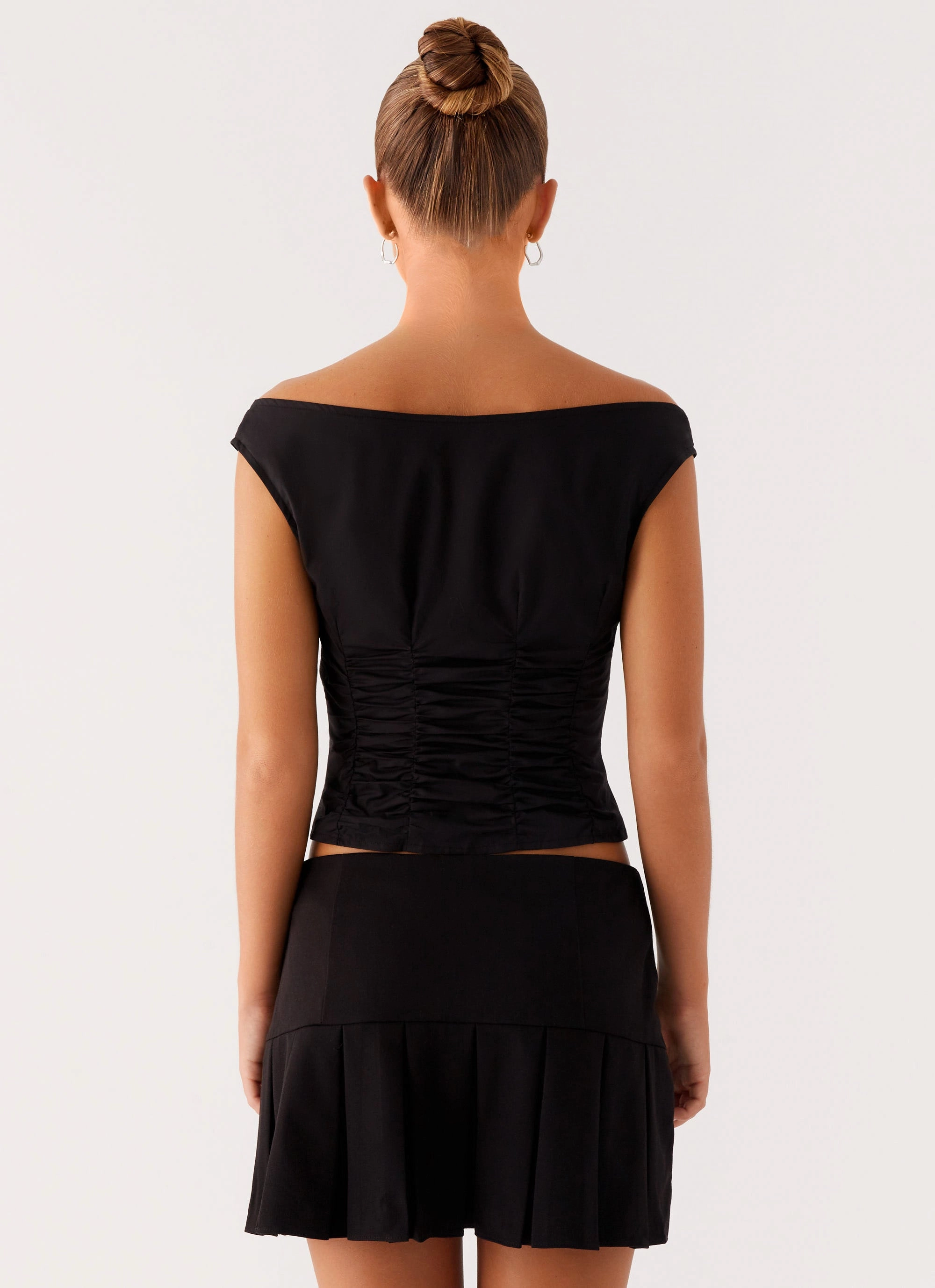 Shelby Pleated Mini Skirt - Black Layered Wear