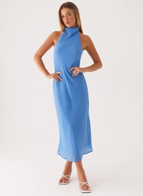 Shelly Midi Dress - Azure Urban Spirit Airy Movement