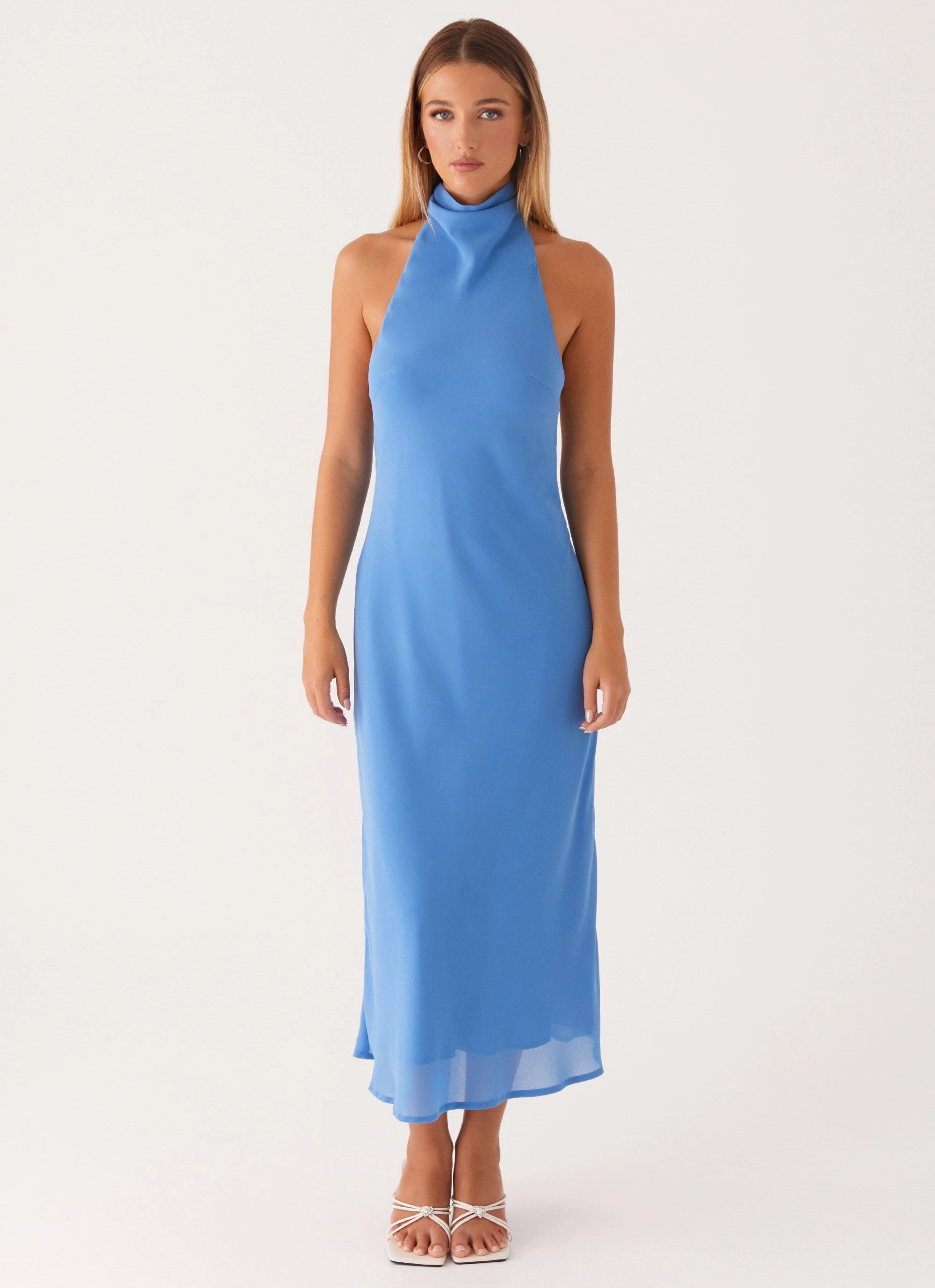 Shelly Midi Dress - Azure Decorative-Design